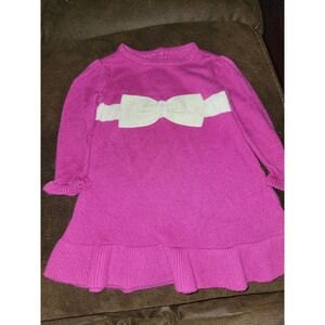 Gymboree layette line bonjour bebe pink dress gold bow size 6 12 months